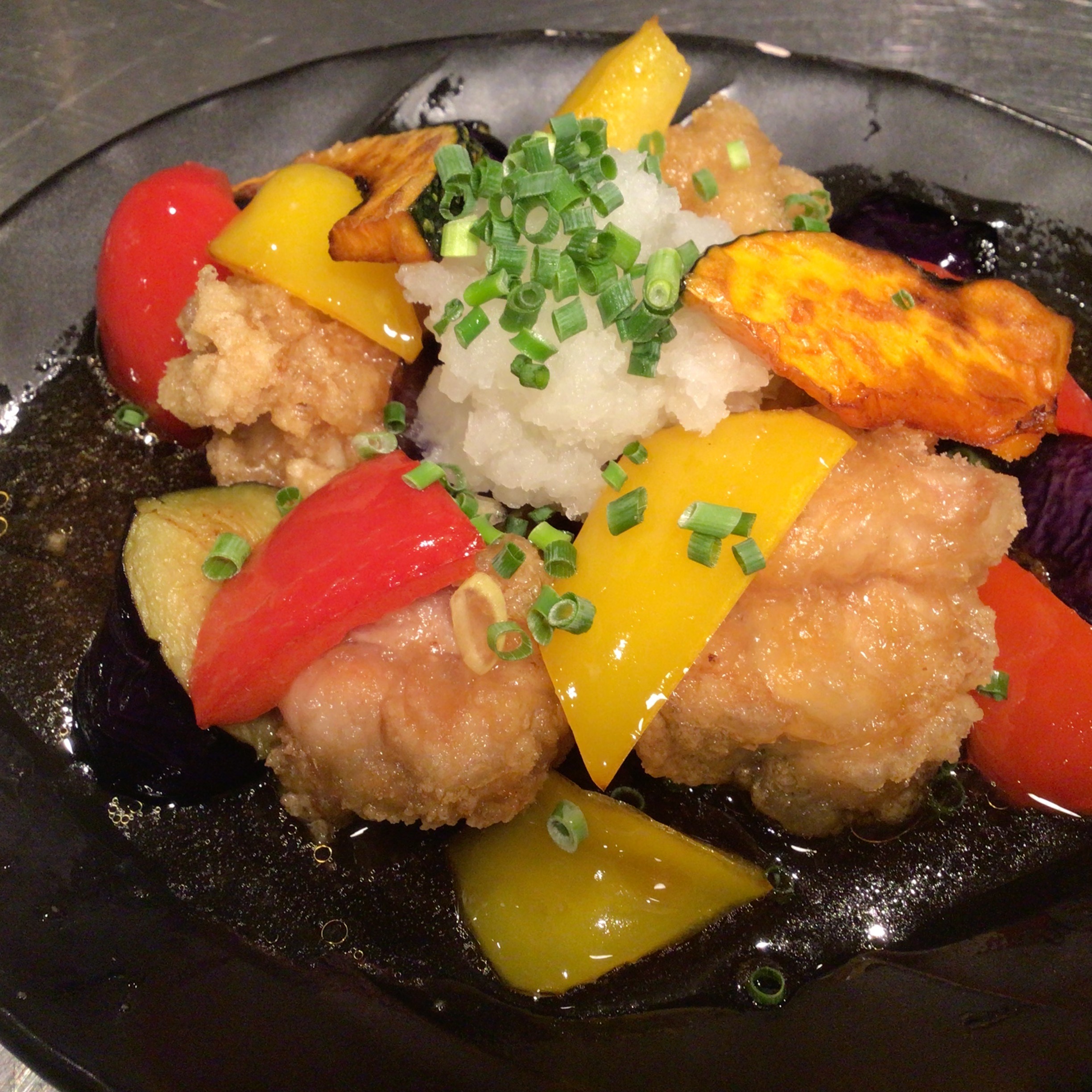 チキンと野菜のみぞれ和え